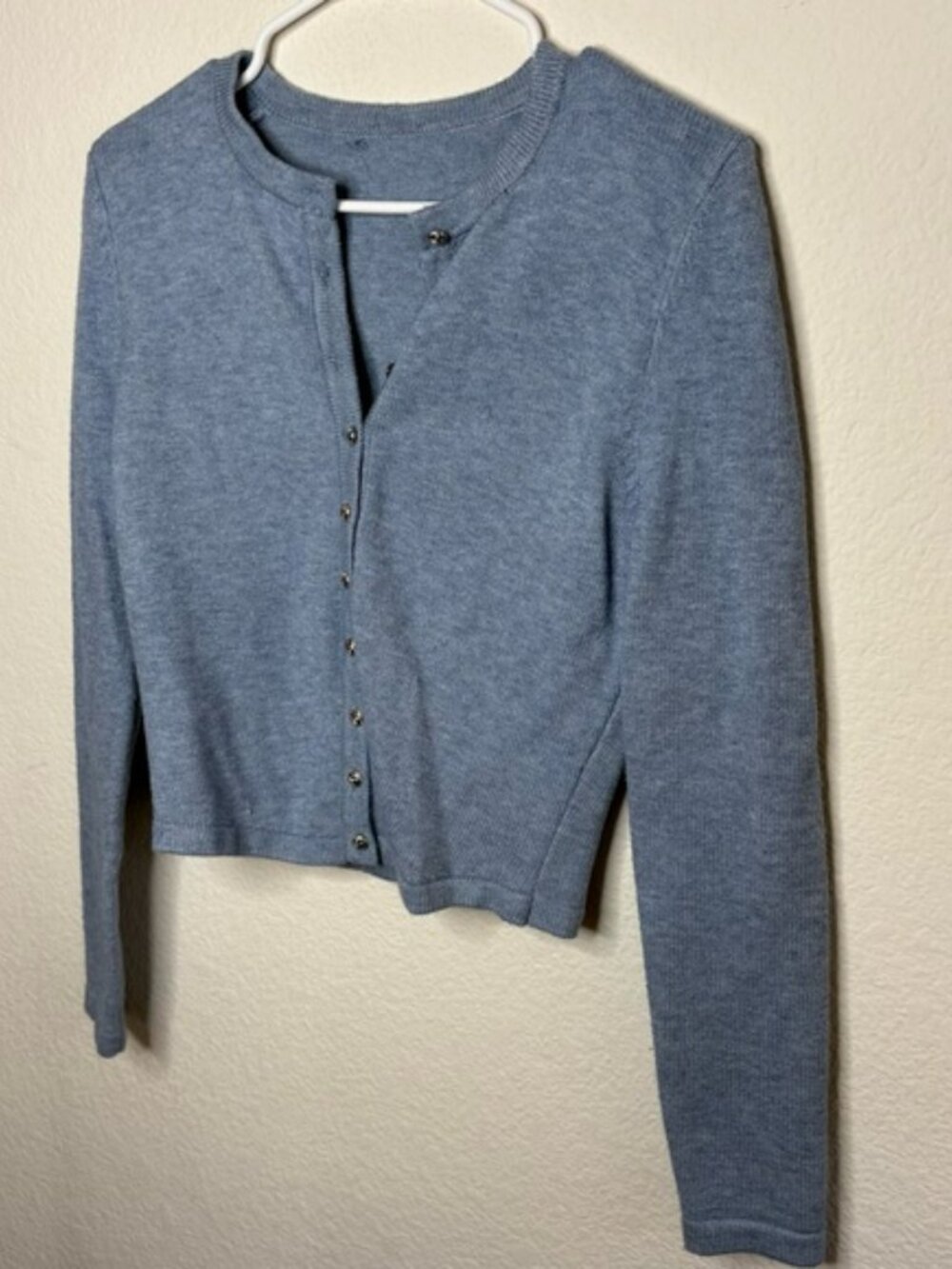 Light Blue Button Cardigan - Picture 2 of 7